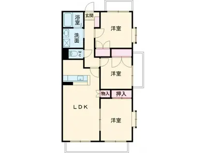 エストくろがねや(3LDK/2階)の間取り写真
