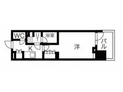 NSパークレジデンス新宿御苑(1K/7階)の間取り写真