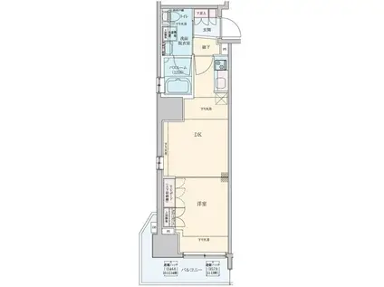 ラル練馬(1DK/14階)の間取り写真