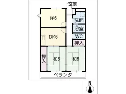 メゾンコスモ(3DK/1階)の間取り写真