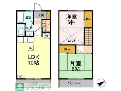 アーバンクレストIIIB(2LDK/1階)の間取り写真