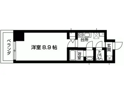 新百合グリーンビル(1K/5階)の間取り写真