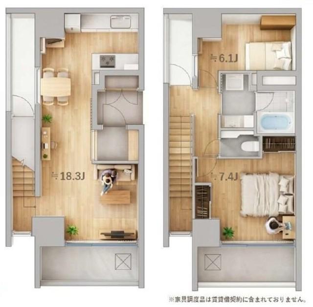 T-PLACE北斎ST(1SLDK/6階)の間取り写真