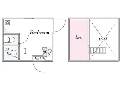 ハイツ多摩川A号棟(ワンルーム/1階)の間取り写真
