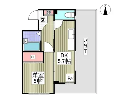 田垣マンション(1DK/3階)の間取り写真