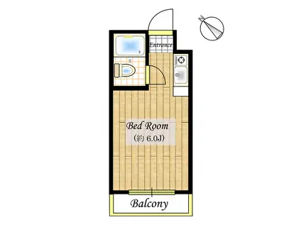 東和プラザAB館(ワンルーム/6階)の間取り写真