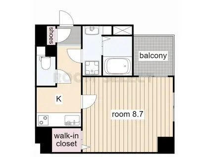 メイクス上前津II(1K/9階)の間取り写真