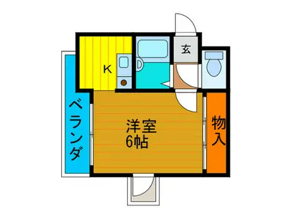 ユニテック十三(1K/5階)の間取り写真