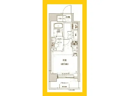 CLARISSA YOKOHAMA ALETTA(ワンルーム/3階)の間取り写真