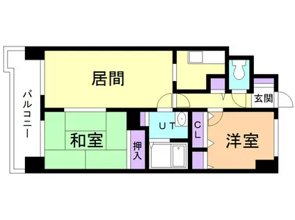 ティアラ高砂ハイツ(2LDK/7階)の間取り写真