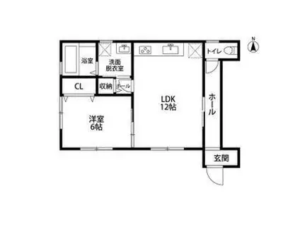 MAISON今泉(1LDK/1階)の間取り写真