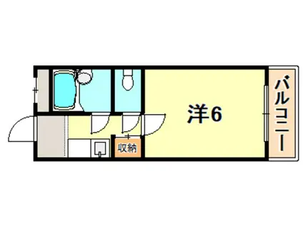 サンハイツ学が丘(1K/3階)の間取り写真