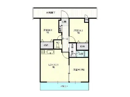 ボアソルチ(3LDK/4階)の間取り写真