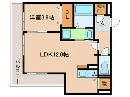 D-RESIDENCE 天之川(1LDK/2階)の間取り写真