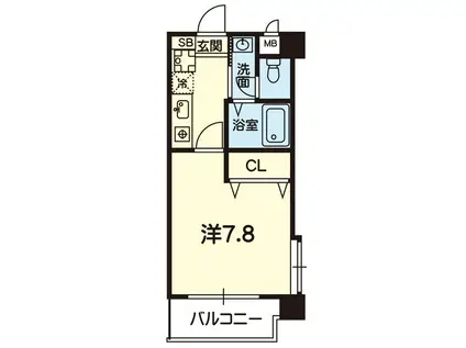 レイズマンション(1K/4階)の間取り写真