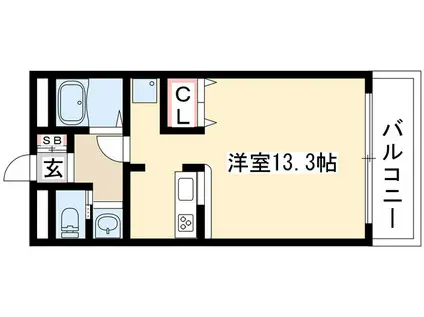 OS・SKYマンション鹿子(1K/3階)の間取り写真