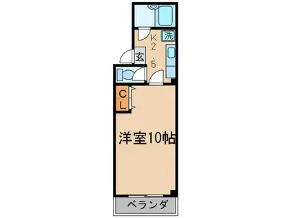 パレスハルミ(1K/2階)の間取り写真