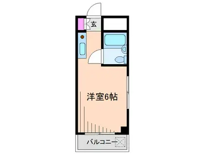 サンシティ松田I(ワンルーム/4階)の間取り写真