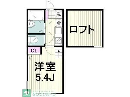 ウインガーデン川和町A棟(1K/2階)の間取り写真
