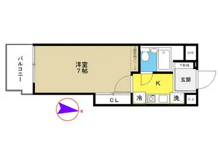 フラッツ目白(1K/2階)の間取り写真