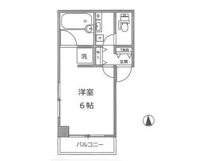 ドゥエル酒井(1K/3階)の間取り写真