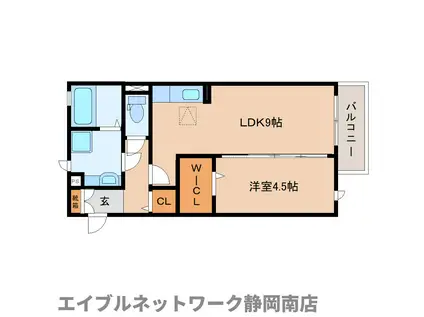 カーサさくら(1LDK/1階)の間取り写真