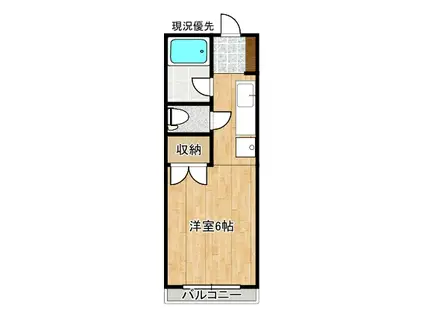 ハイツプレアデス(1K/2階)の間取り写真