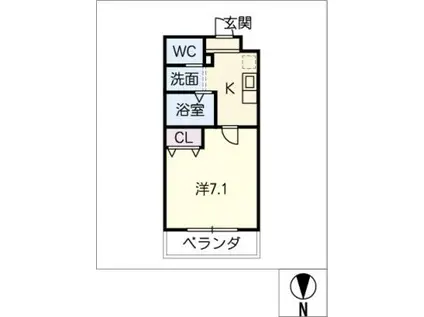 A・CITY守山小幡(1K/2階)の間取り写真