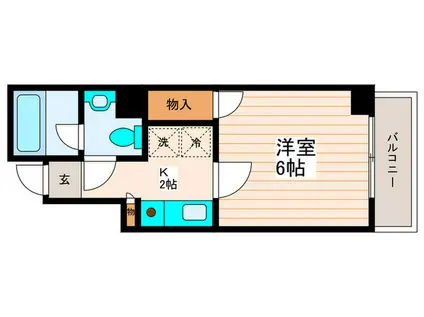 フォルム7543(1K/2階)の間取り写真