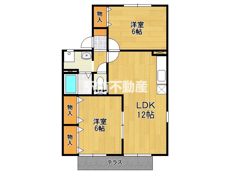 エクセラン・エール A棟(2LDK/2階)の間取り写真