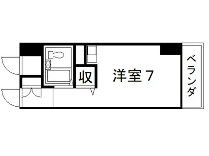 朝日プラザプロシード桃谷東(ワンルーム/4階)の間取り写真