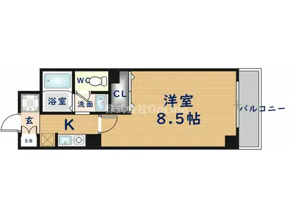 MPLAZA布施弐番館(1K/11階)の間取り写真