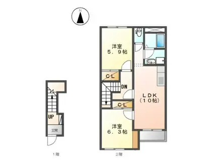 スターライト南館(5LDK/2階)の間取り写真
