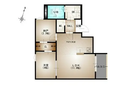 REGALEST 青崎2(1SLDK/3階)の間取り写真