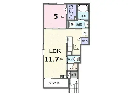 ＪＲ東海道本線 戸塚駅 バス乗車時間：12分 最寄りバス停で下車 徒歩10分 2階建 新築(1LDK/1階)の間取り写真
