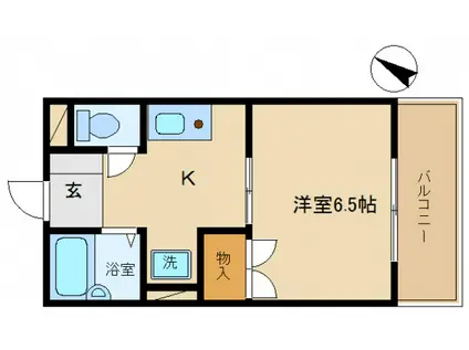 アットハウス松谷III(1K/1階)の間取り写真