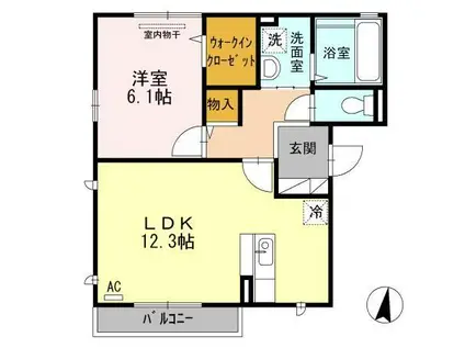 スマイリープレイス(1LDK/3階)の間取り写真