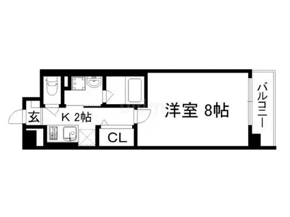 ナディア(1K/6階)の間取り写真