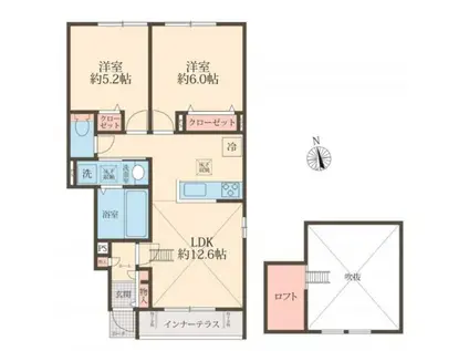 BELLE LEAD(2LDK/1階)の間取り写真