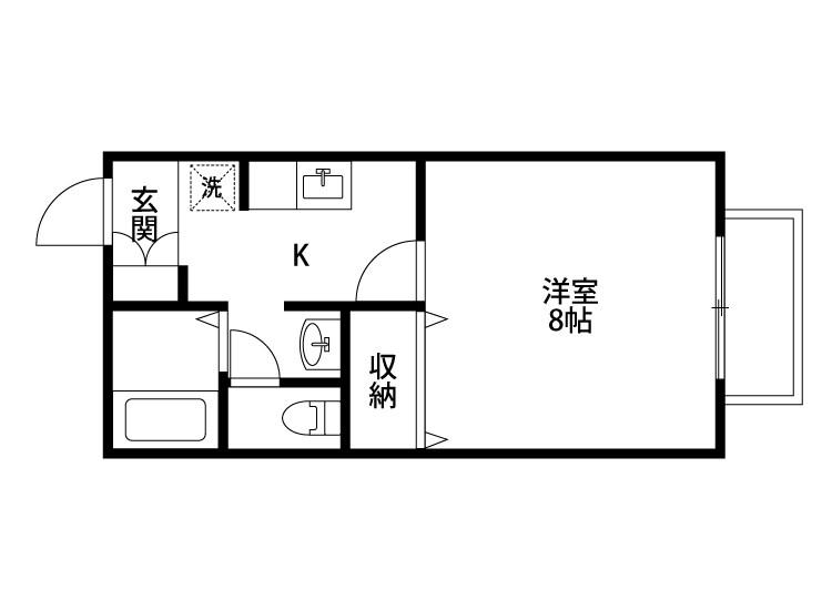 マスエハウス(1K/1階)の間取り写真
