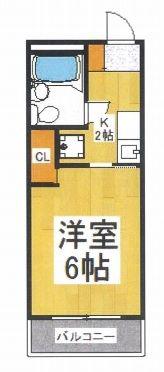ロイヤルハイツ東所沢(1K/3階)の間取り写真