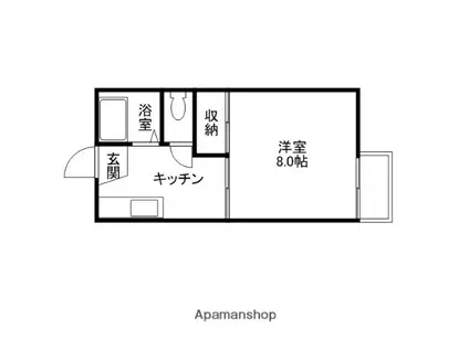 エントピア(1K/2階)の間取り写真