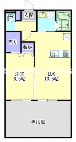 サンハイムサザン一万城(1LDK/1階)の間取り写真