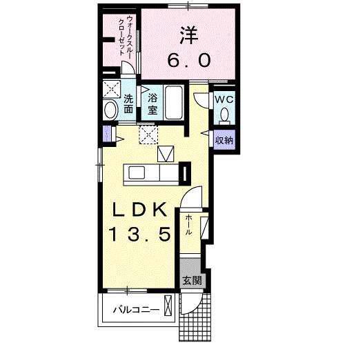 エルドラード葵(1LDK/1階)の間取り写真