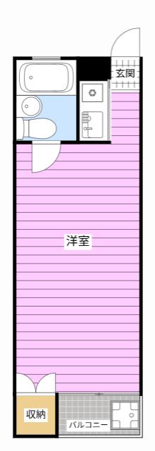 パークハイツ(ワンルーム/4階)の間取り写真