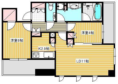 クレヴィア金沢八景THE BAY(2LDK/8階)の間取り写真