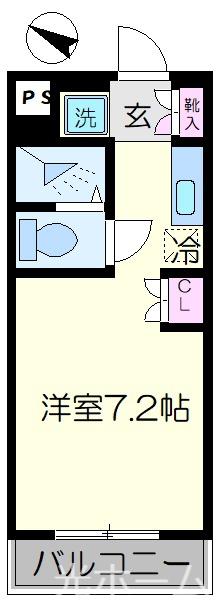 パレスサンベール(ワンルーム/1階)の間取り写真
