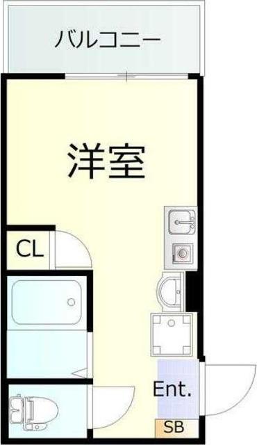 ルネコート京成小岩(ワンルーム/2階)の間取り写真