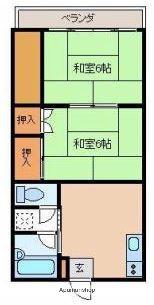 エアスト新道(2DK/2階)の間取り写真