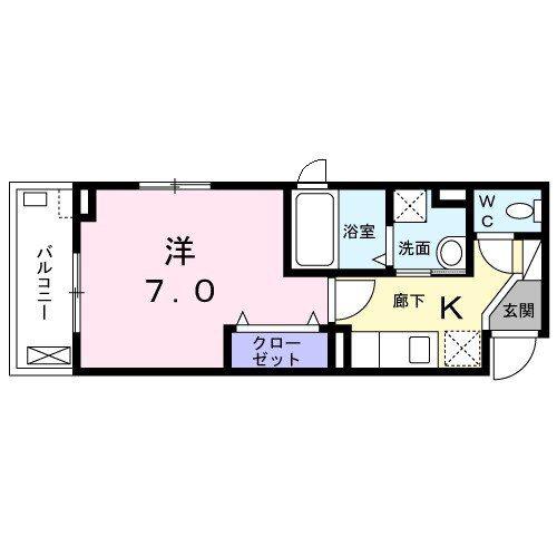 トロトワール(1K/3階)の間取り写真